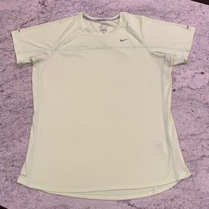 Nike Running Dri-Fit athletic short sleeve top; neon yellow; women’s size XL